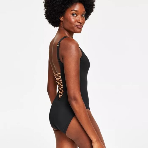 NWT Bleu Rod Beattie Women's Core-Lace-Down Mio One-Piece Size 8-20W $100 AA371 - Picture 2 of 6